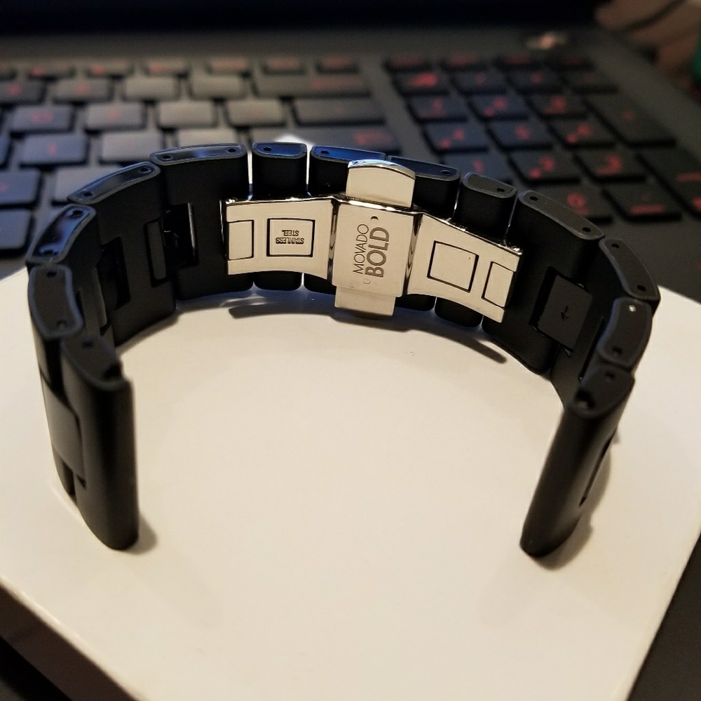 Movado black wrist band